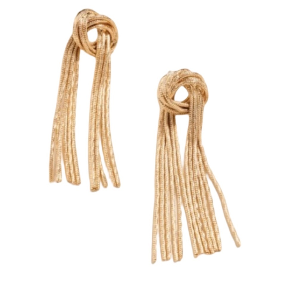 Gold Fringe Tassel Earrings (1108)